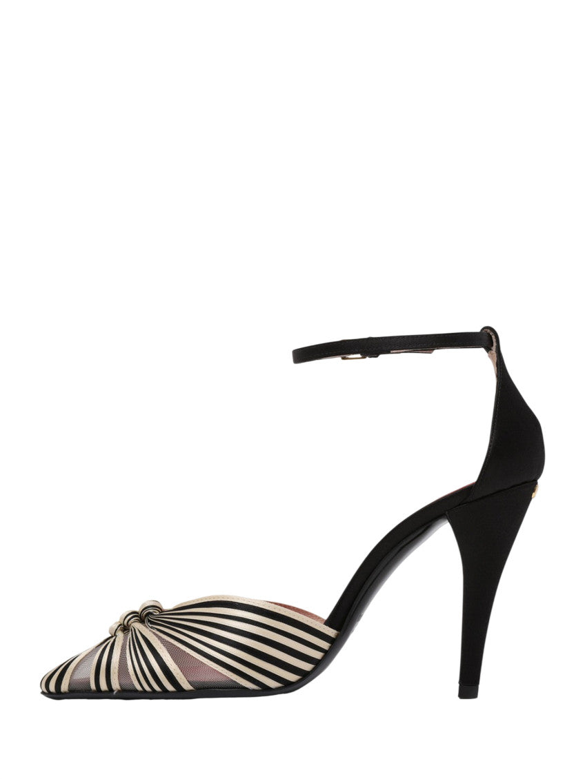 BlackWhite Stripes Pumps 4