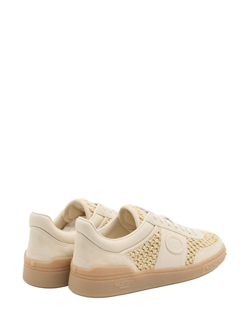 White Woven Upvillage Sneakers 3