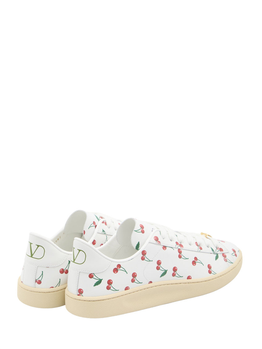 White Printed Cherryfic Sneakers 3