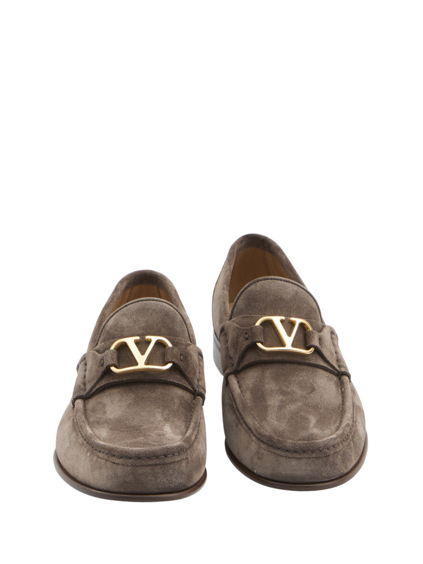 Brown Logo Loafers 4