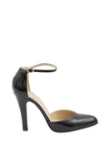 Black Ankle Strap Dolly Pumps 1