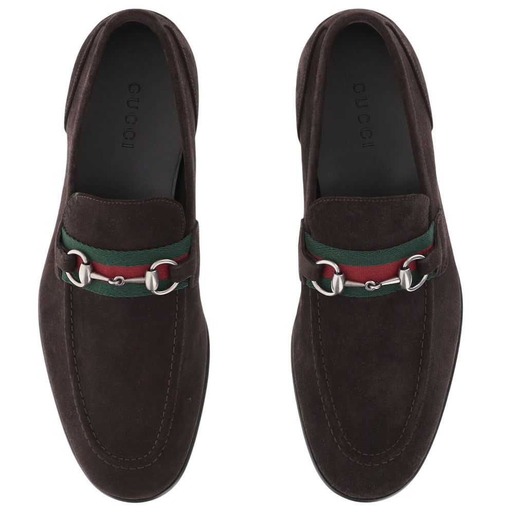 Dark Brown Stripes Web Loafers 2