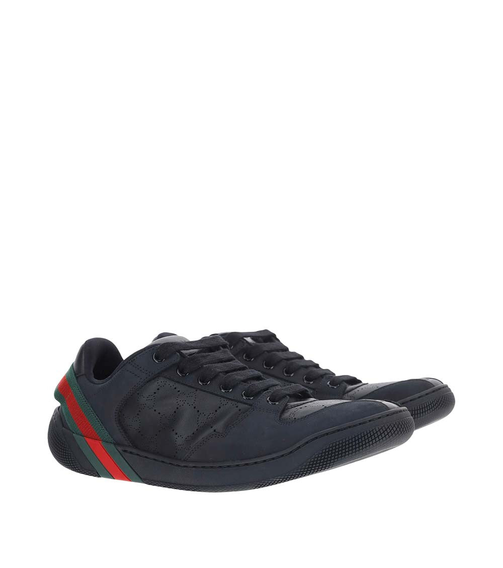 Black Logo Screener Sneakers 2