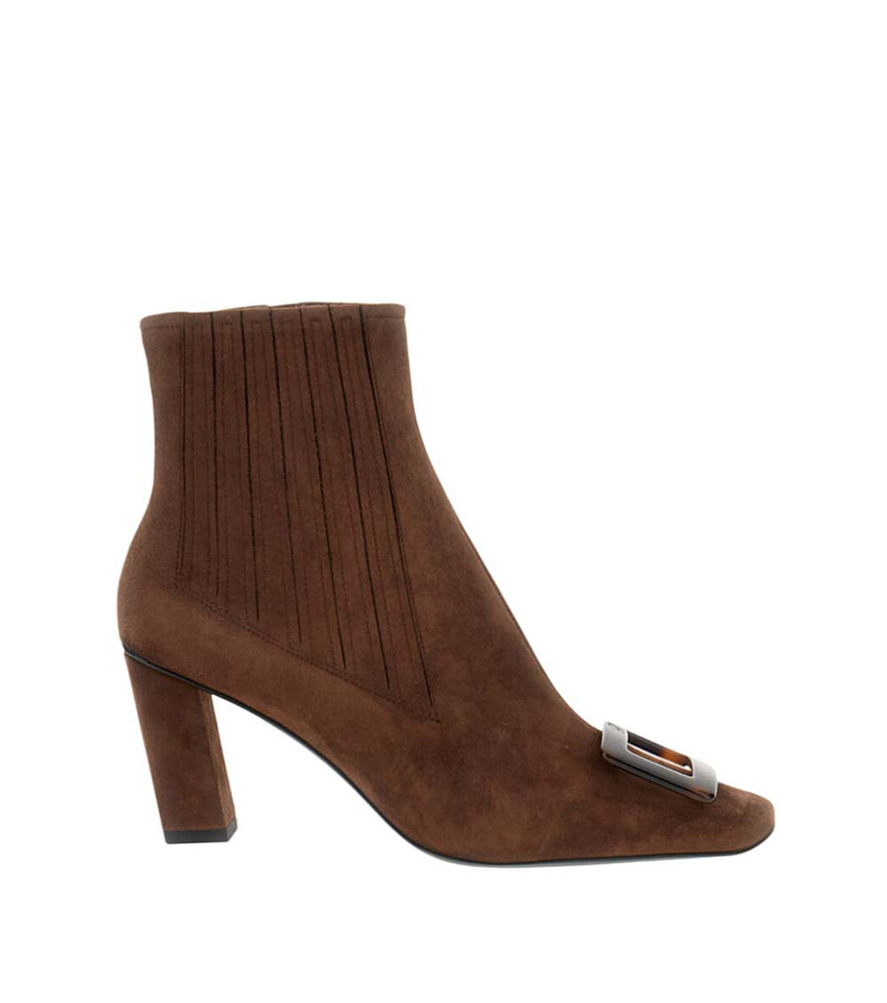Dark Brown Zipper Boots 1