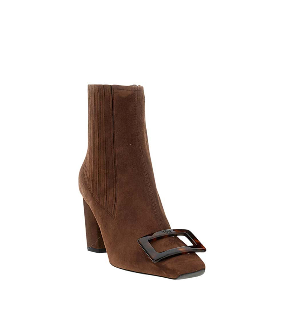 Dark Brown Zipper Boots 2