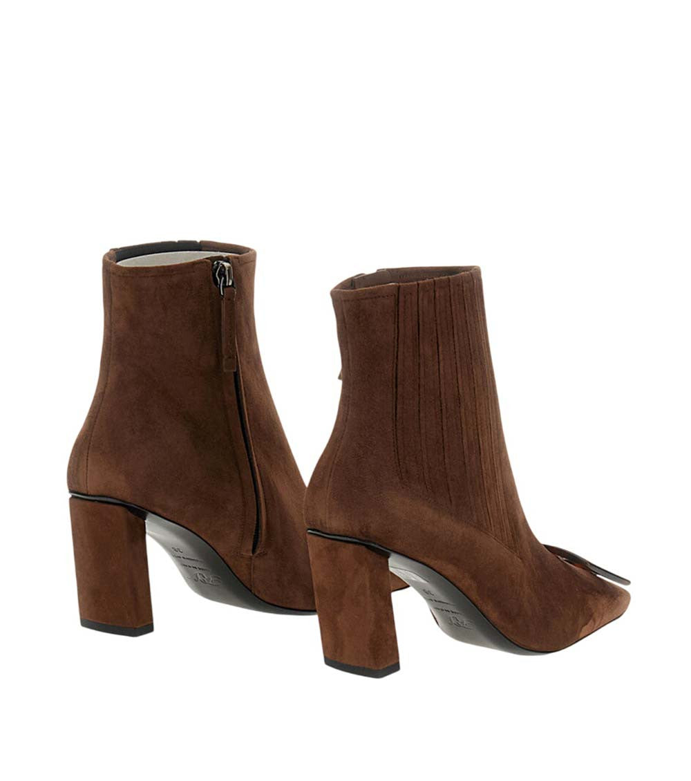 Dark Brown Zipper Boots 3