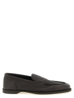 Brown Textured Pace Loafers 1