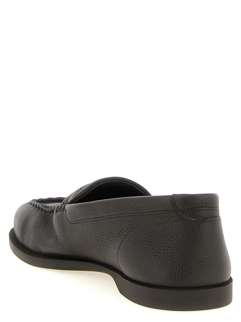 Brown Textured Pace Loafers 3