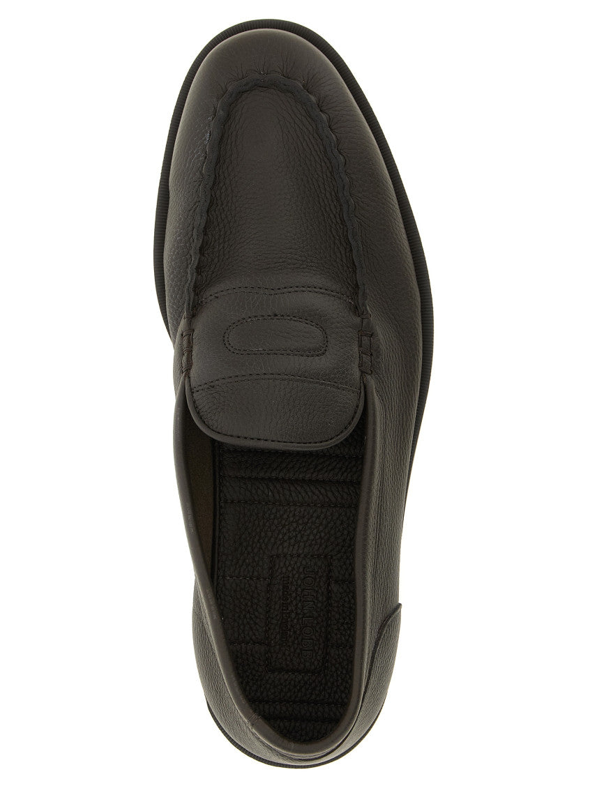 Brown Textured Pace Loafers 4