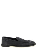 Black Textured Pace  Loafers 1