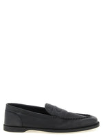 Black Textured Pace  Loafers 1