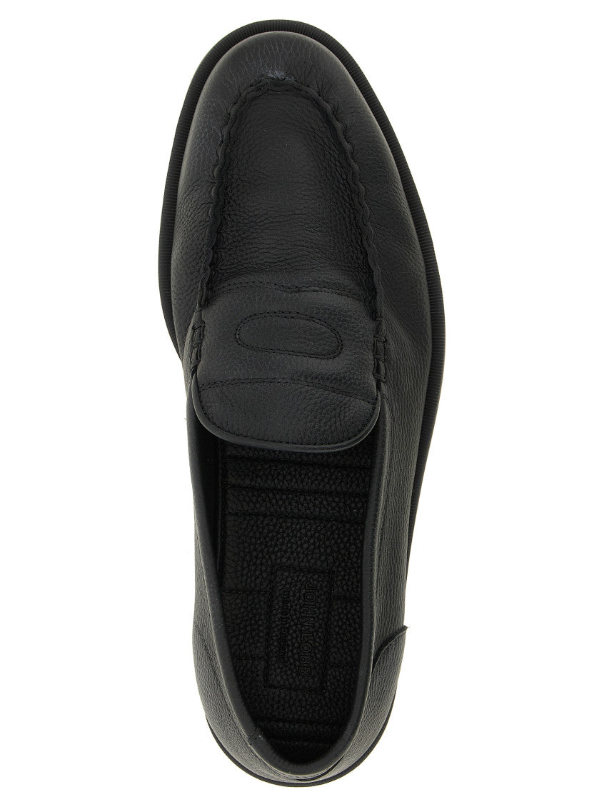 Black Textured Pace  Loafers 4