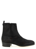 Black Textured Freddi Boots 1