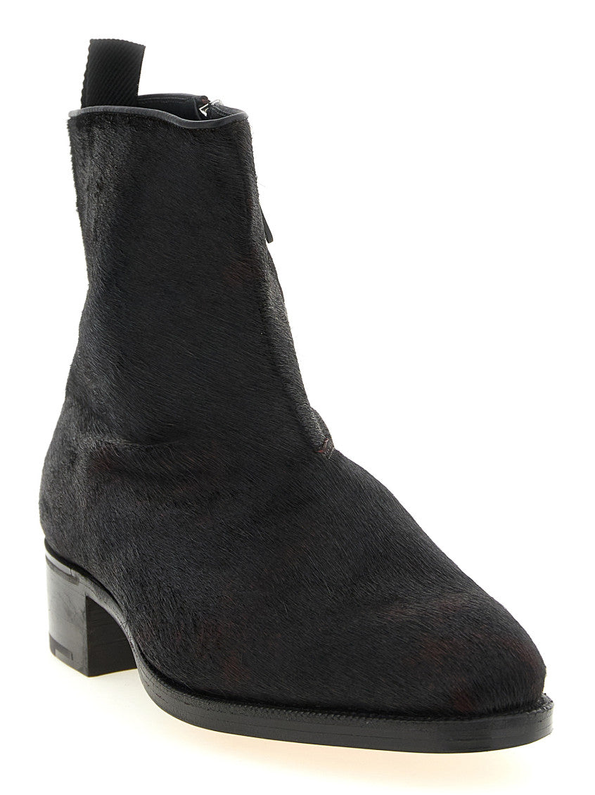 Black Textured Freddi Boots 2