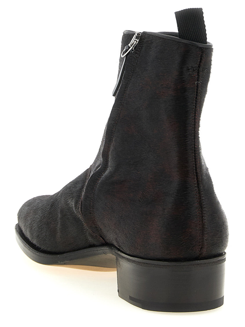 Black Textured Freddi Boots 3