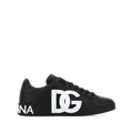 Black Logo Portofino Sneakers 1