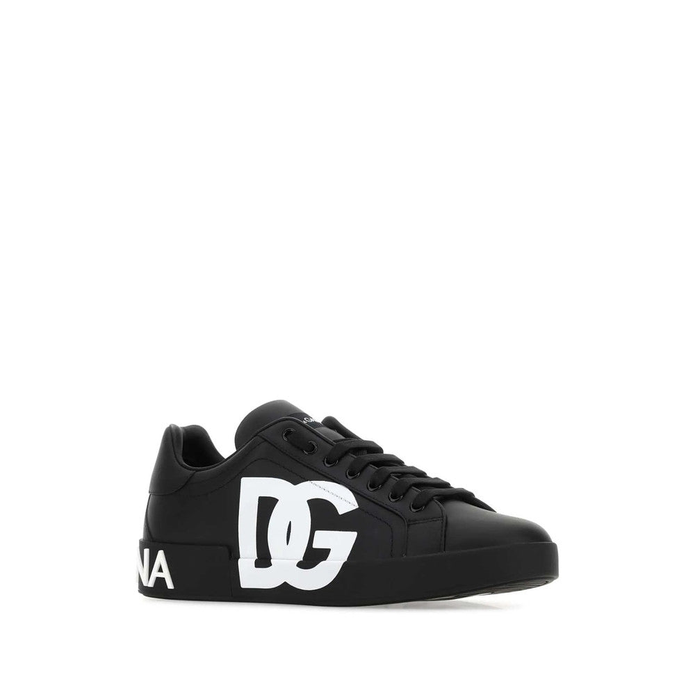 Black Logo Portofino Sneakers 2