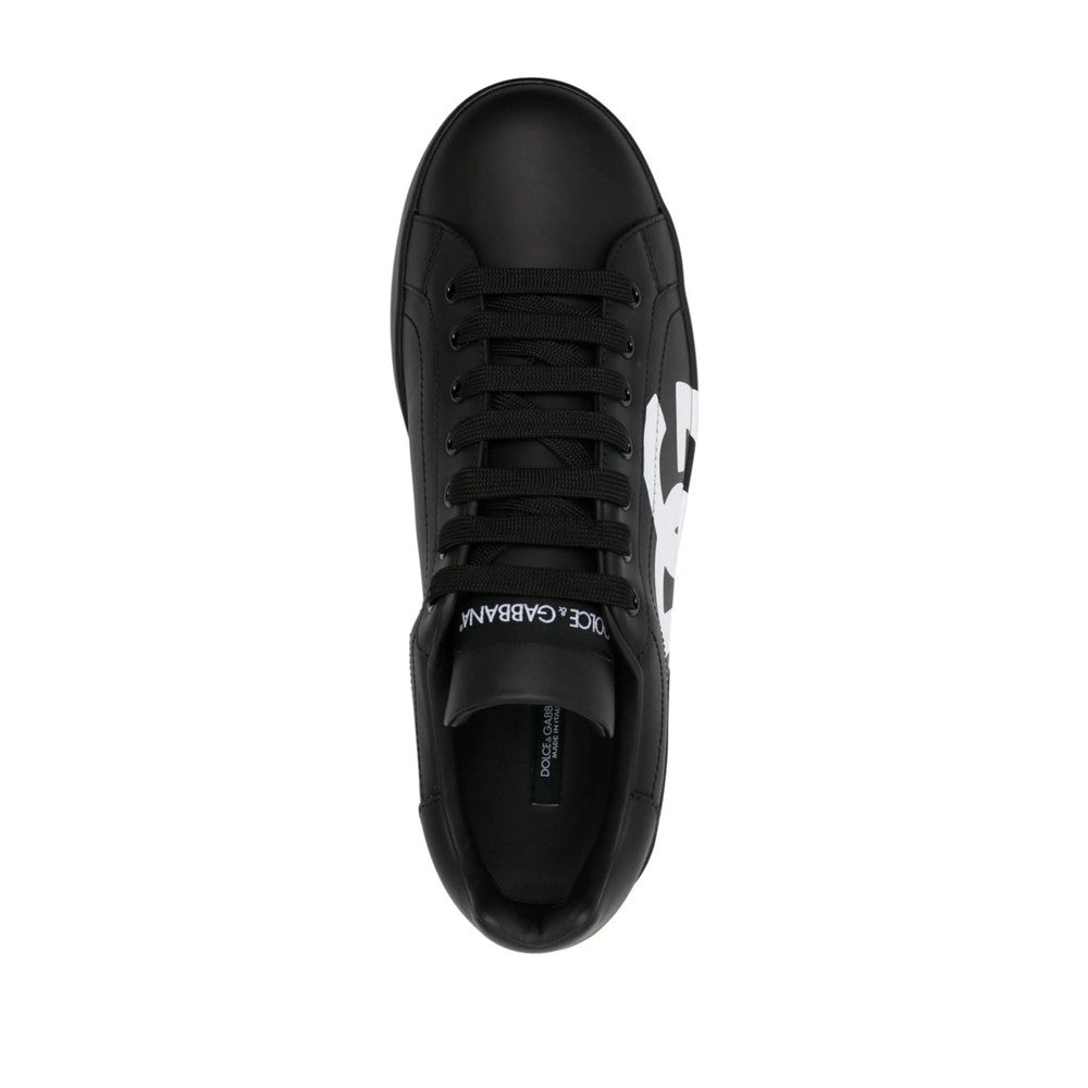 Black Logo Portofino Sneakers 3