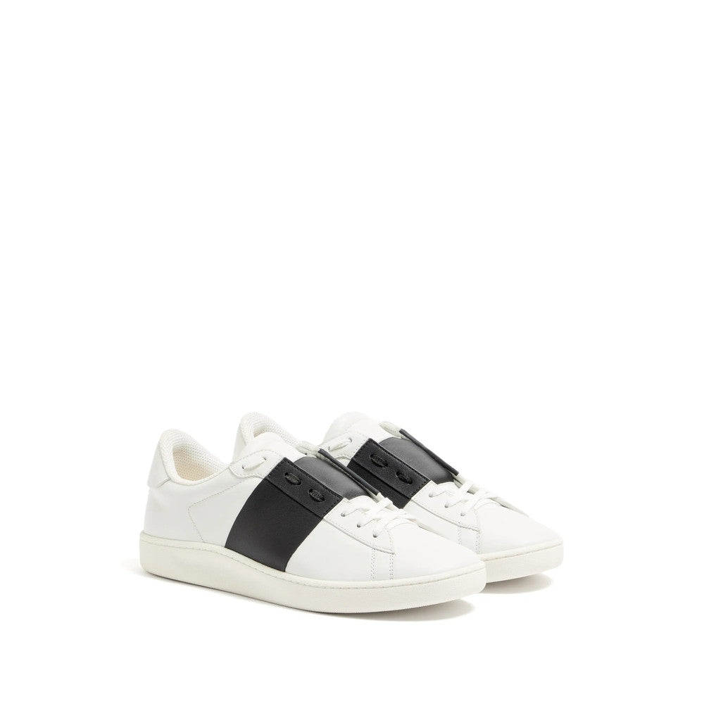 BlackWhite Color Block Open Sneakers 2