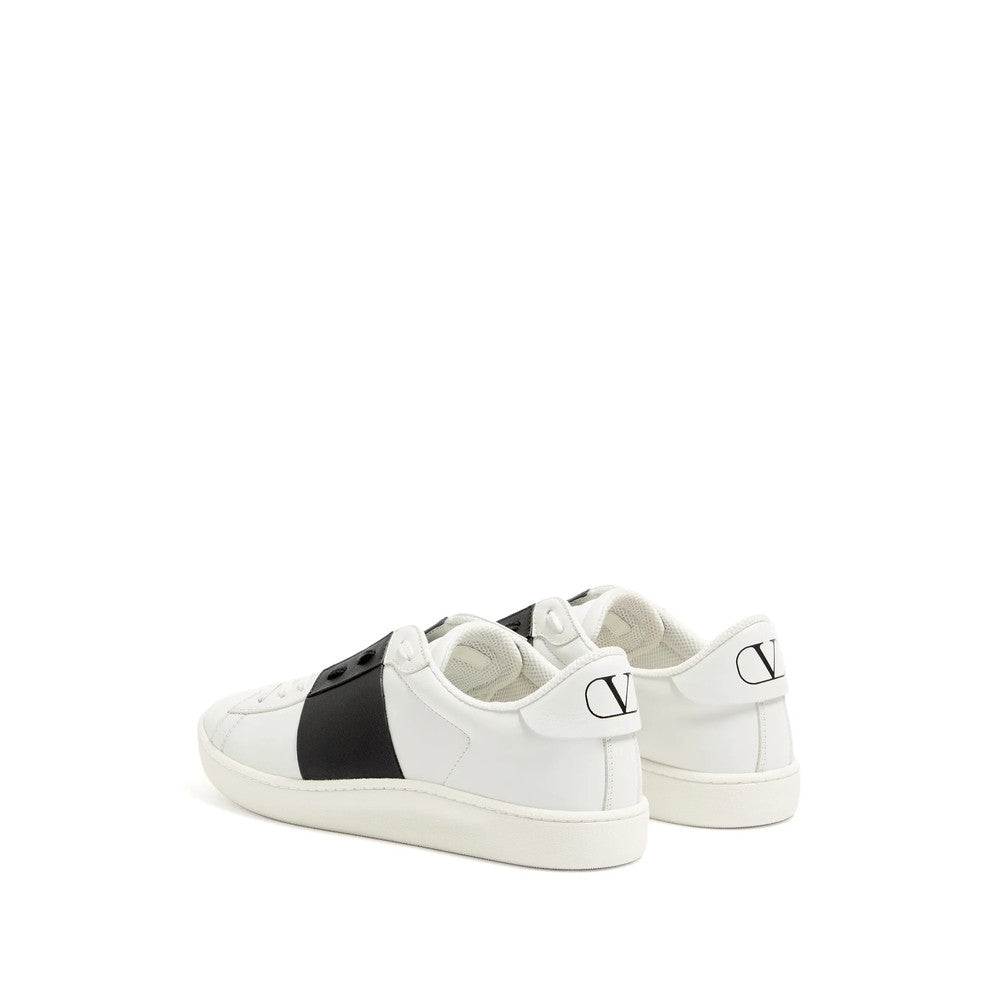 BlackWhite Color Block Open Sneakers 3