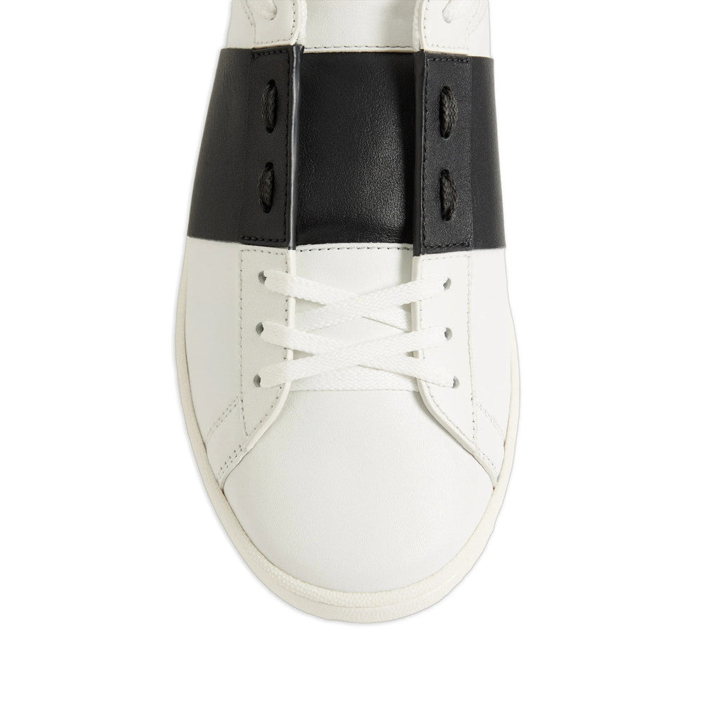 BlackWhite Color Block Open Sneakers 4