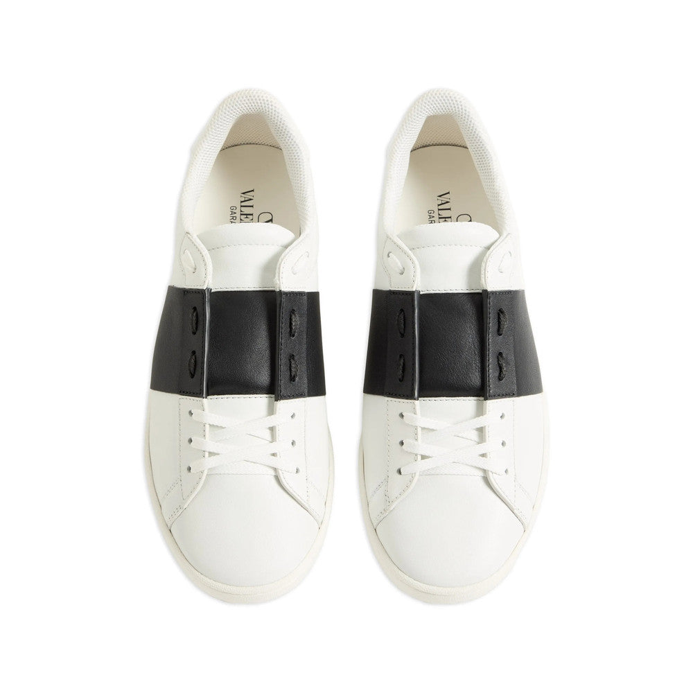 BlackWhite Color Block Open Sneakers 5
