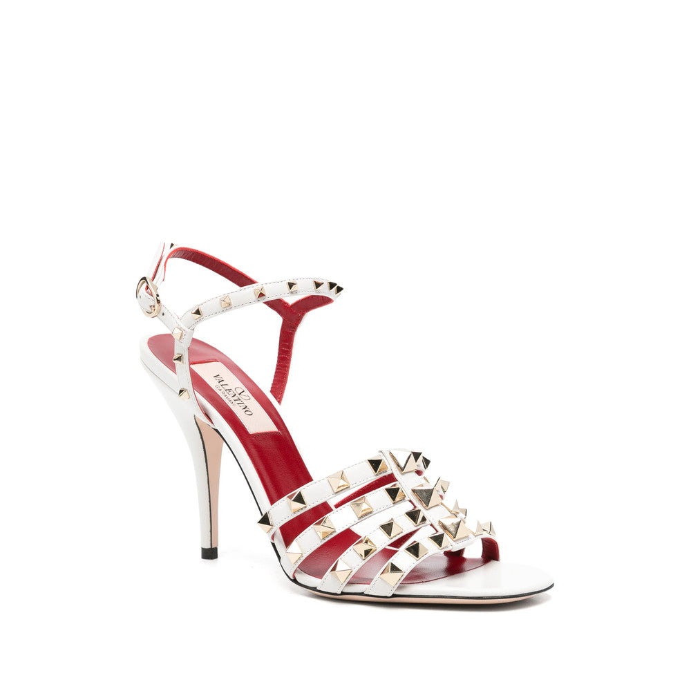 White Studded Heels 2