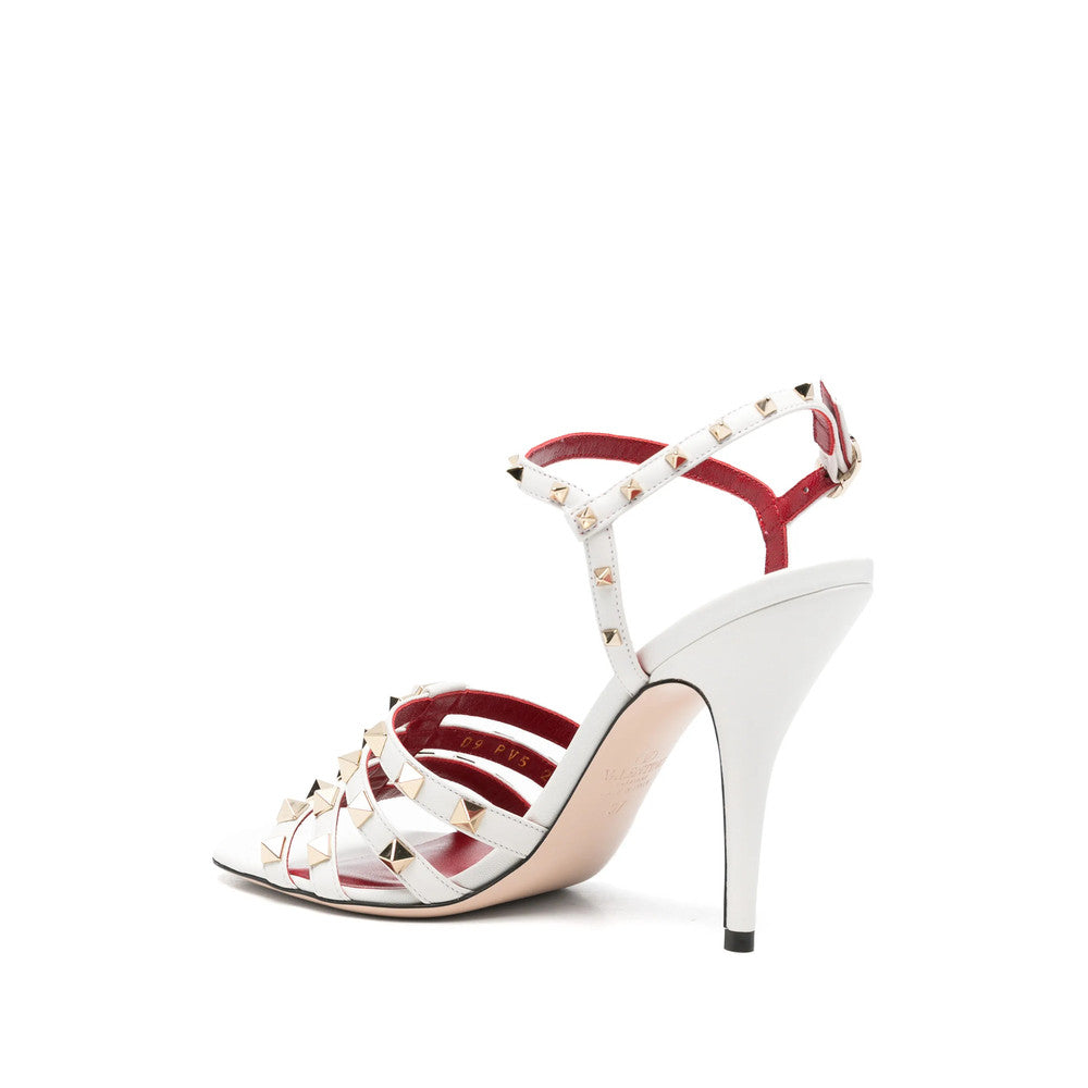 White Studded Heels 3