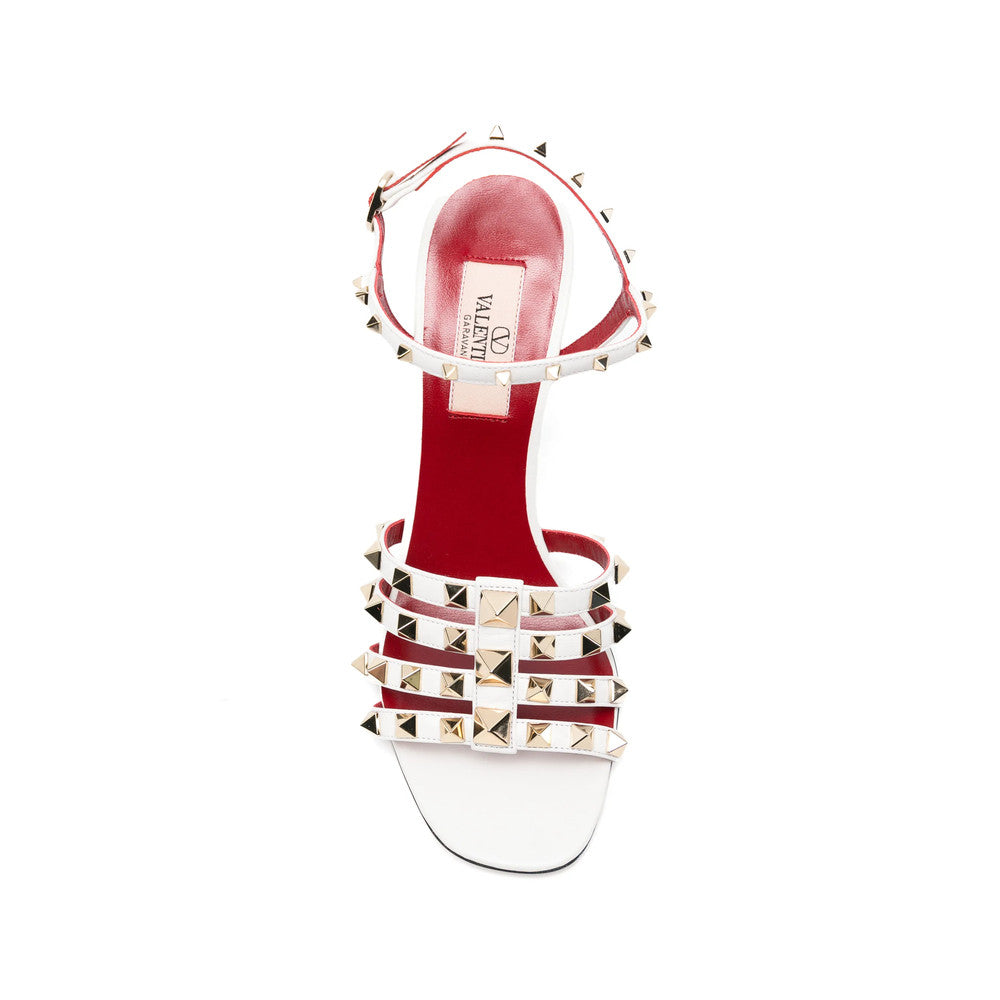 White Studded Heels 4