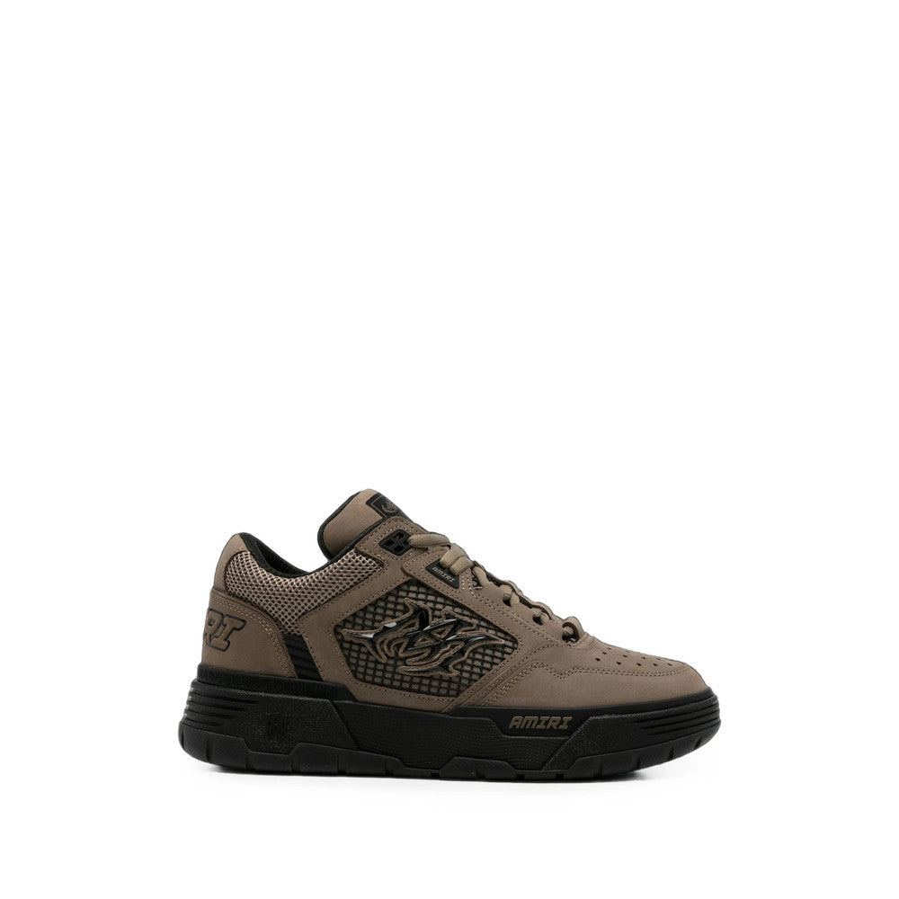 Brown Perforated Sneakers 1