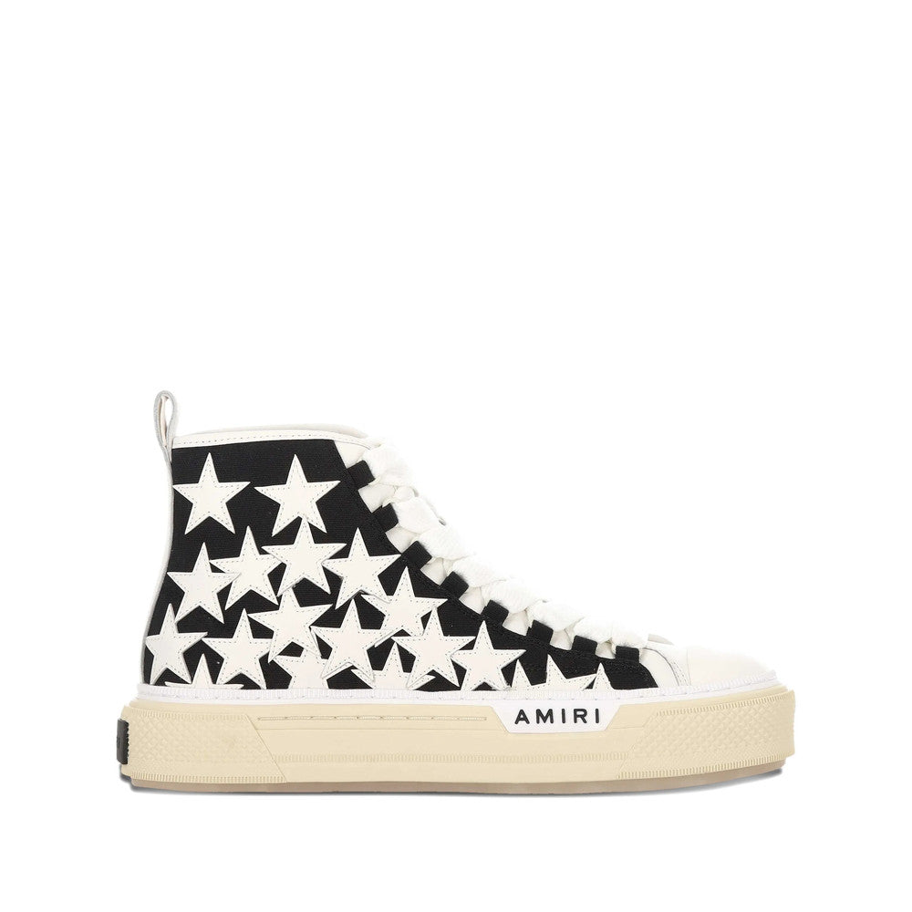 Black Graphic Court Sneakers 1