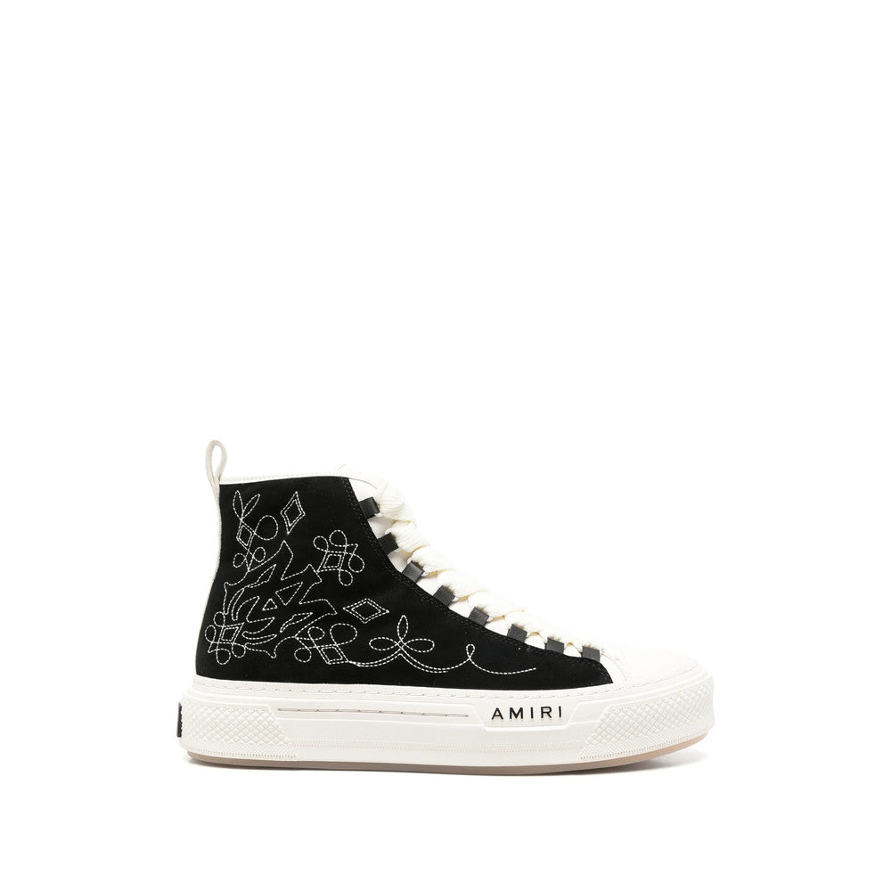 Black Embroidered Skel Top Sneaker 1