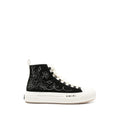 Black Embroidered Skel Top Sneaker 1