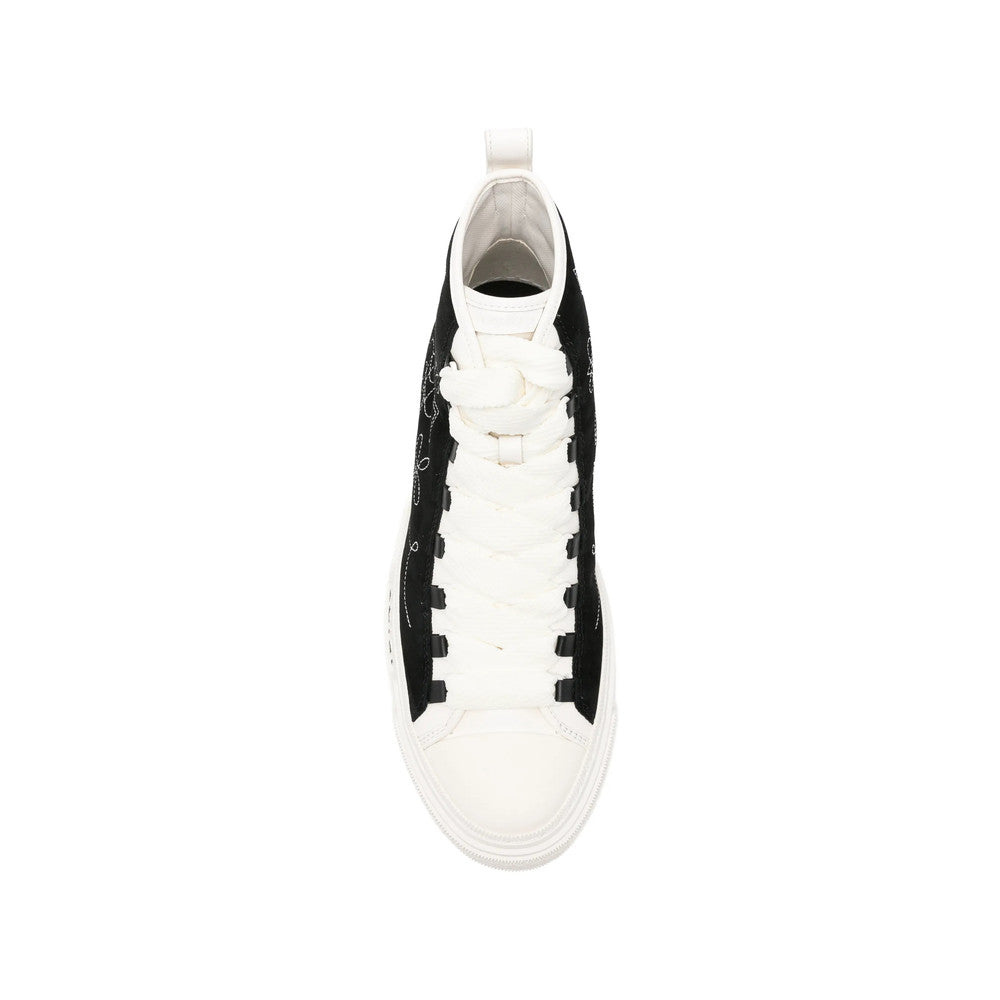 Black Embroidered Skel Top Sneaker 2