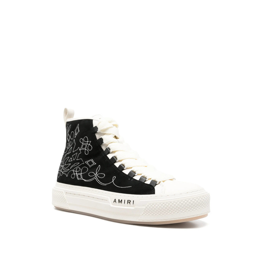 Black Embroidered Skel Top Sneaker 3
