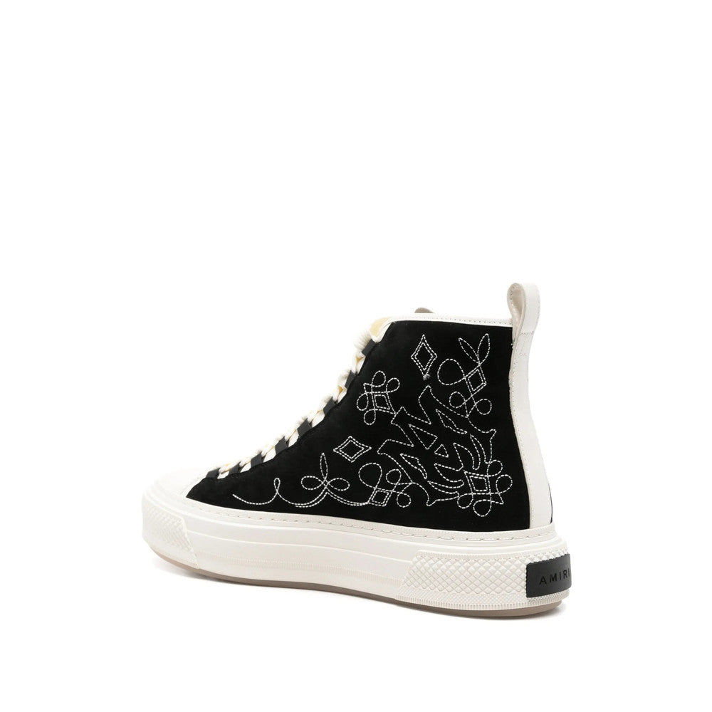 Black Embroidered Skel Top Sneaker 4