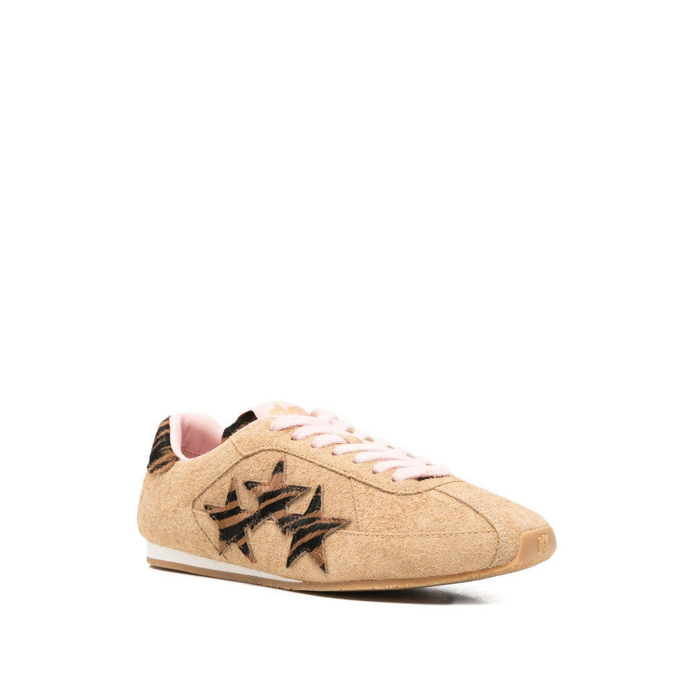 Beige Animal Print Star Sneakers 2