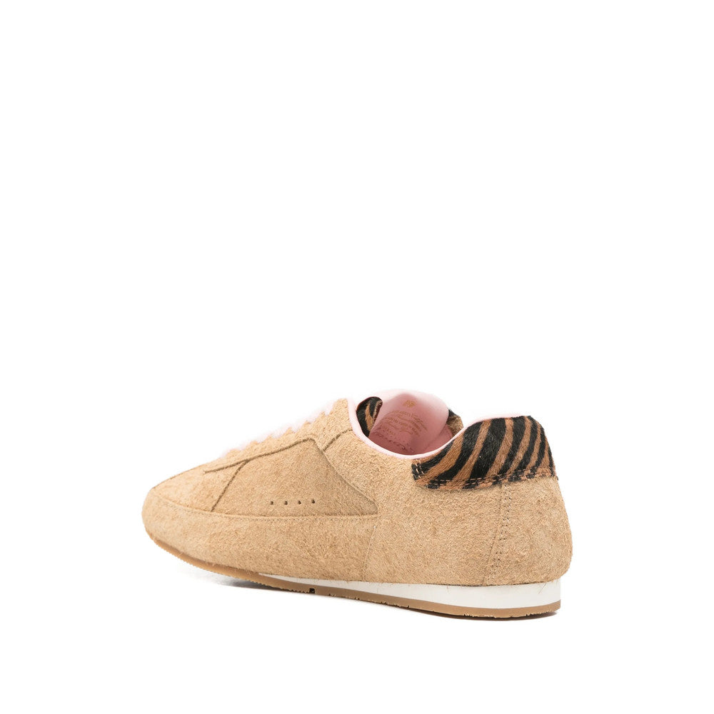 Beige Animal Print Star Sneakers 3