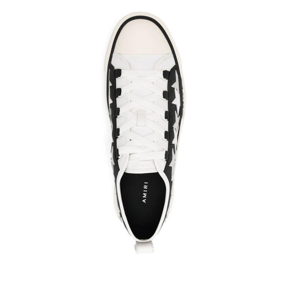 BlackWhite Embellished Court Sneakers 4