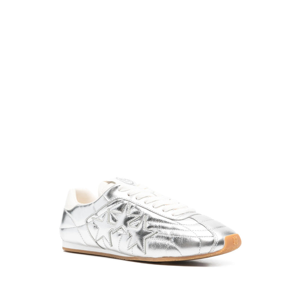 Silver Graphic Star Motif Sneakers 2