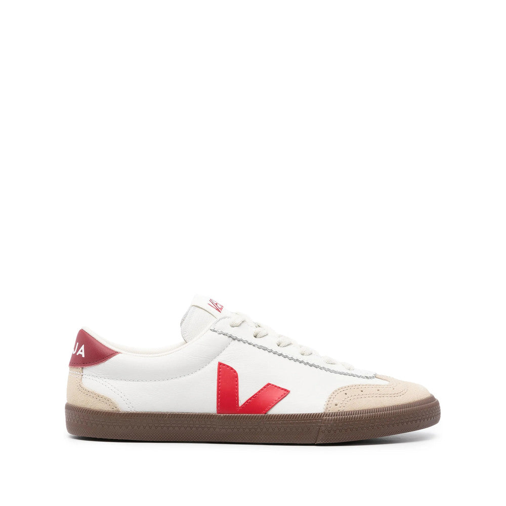White Color Block Volley Sneakers 1