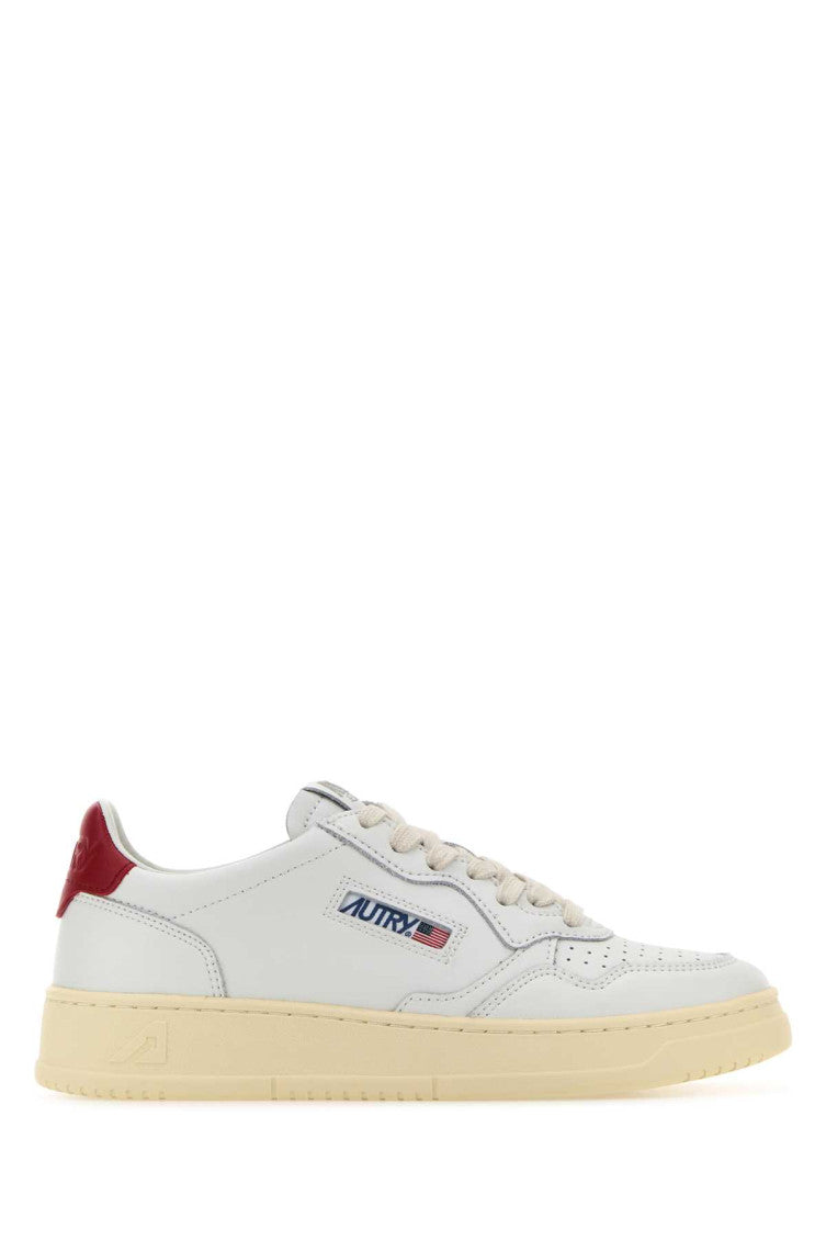 White Leather Medalist Sneakers 1