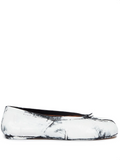 White Leather Ballet Flats 1