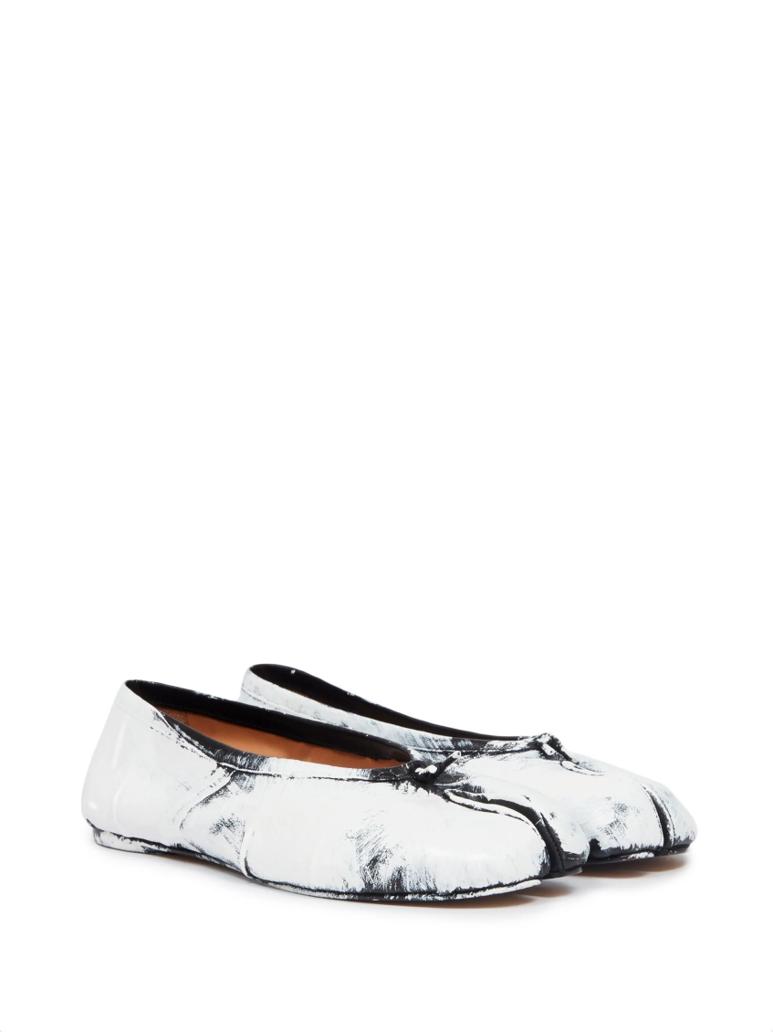 White Leather Ballet Flats 3