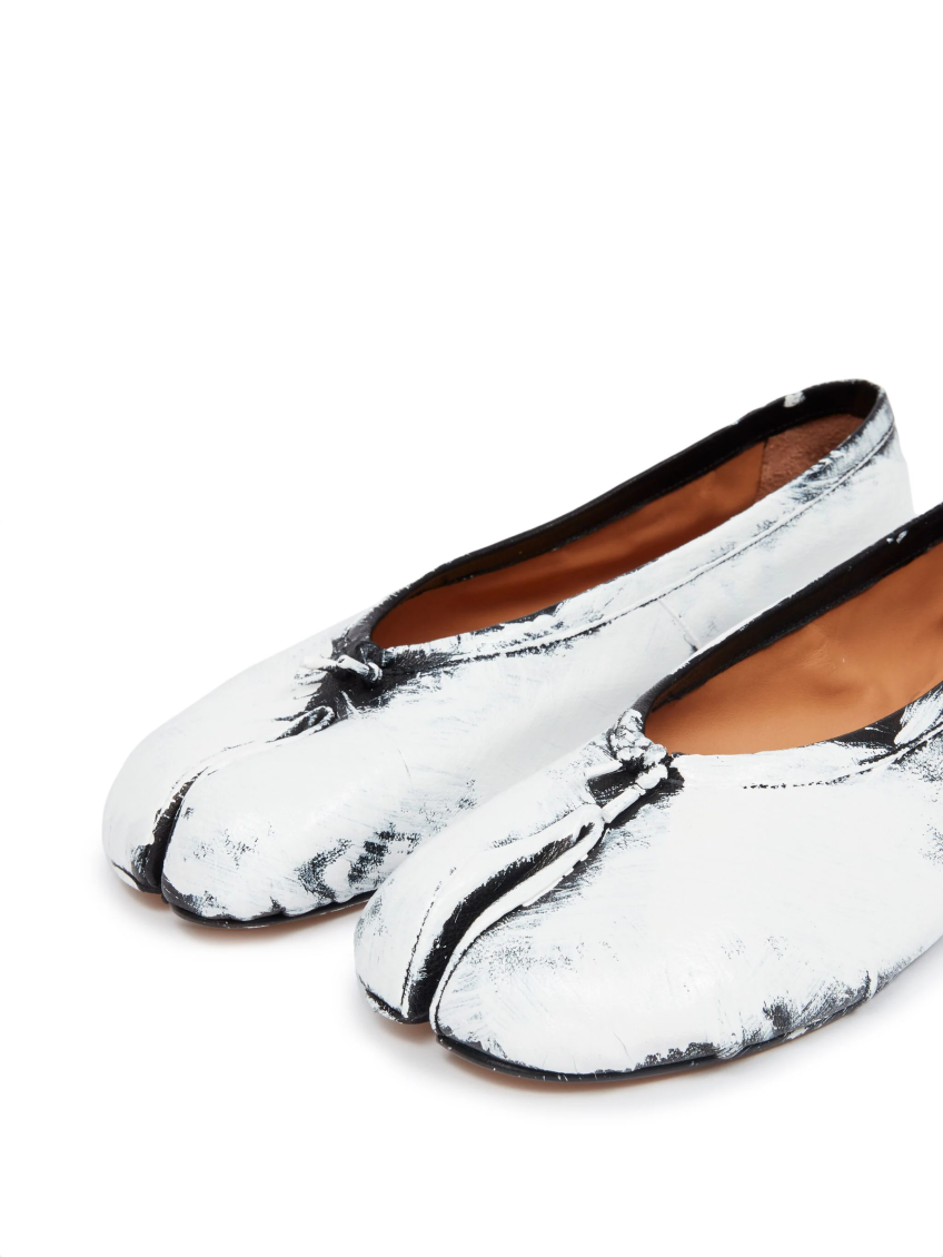 White Leather Ballet Flats 4
