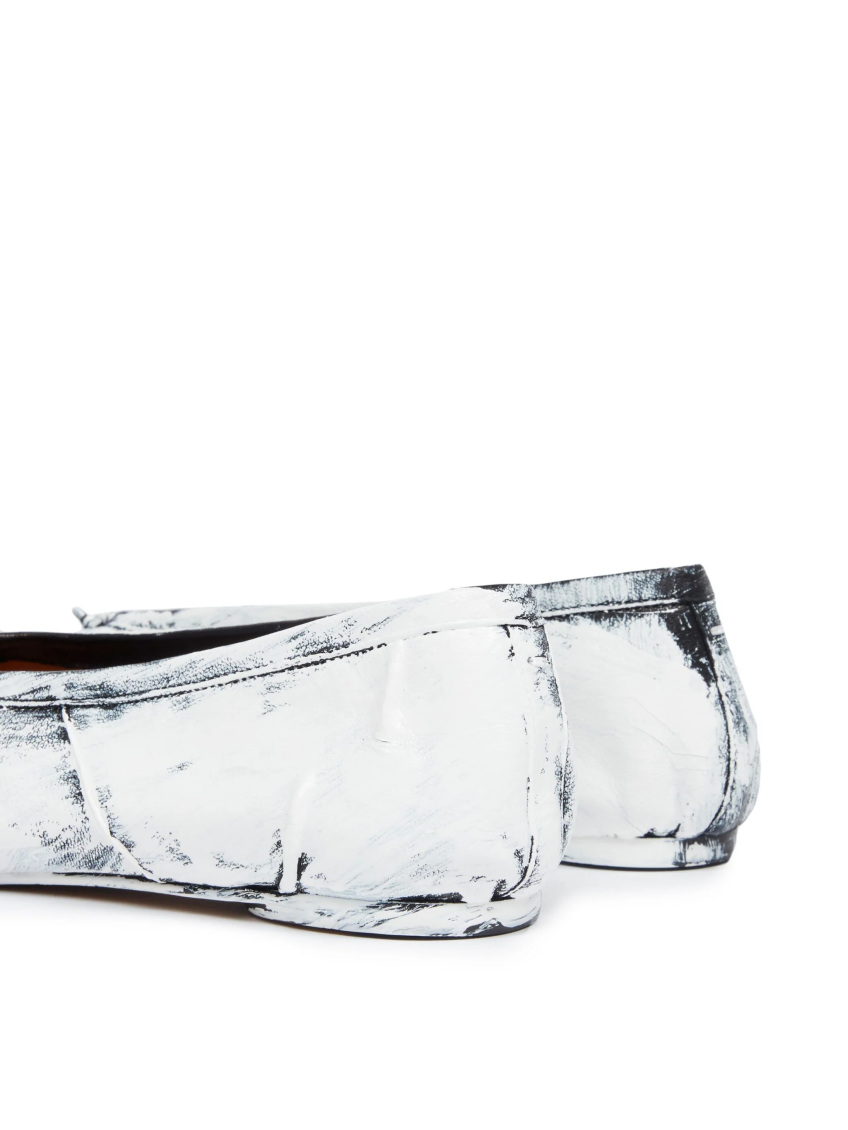 White Leather Ballet Flats 5