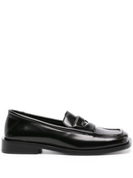 Black Amanda Leather Loafers 1