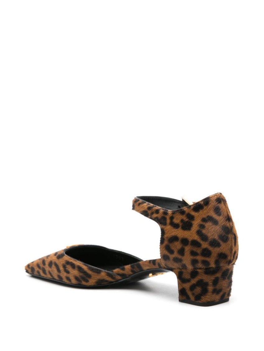 Leopard Print Ankle Strap Sandals 3