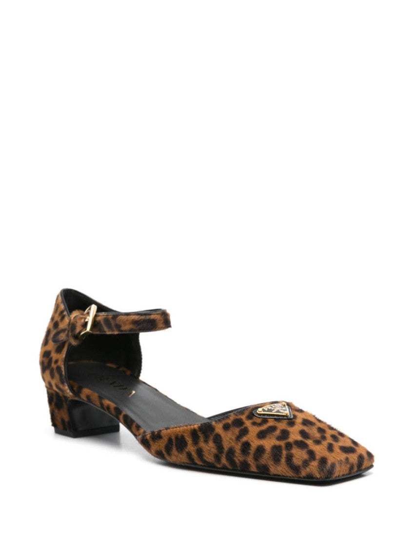 Leopard Print Ankle Strap Sandals 4