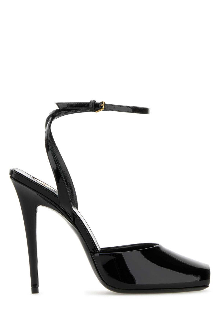 Black Ankle Strap Pumps 1